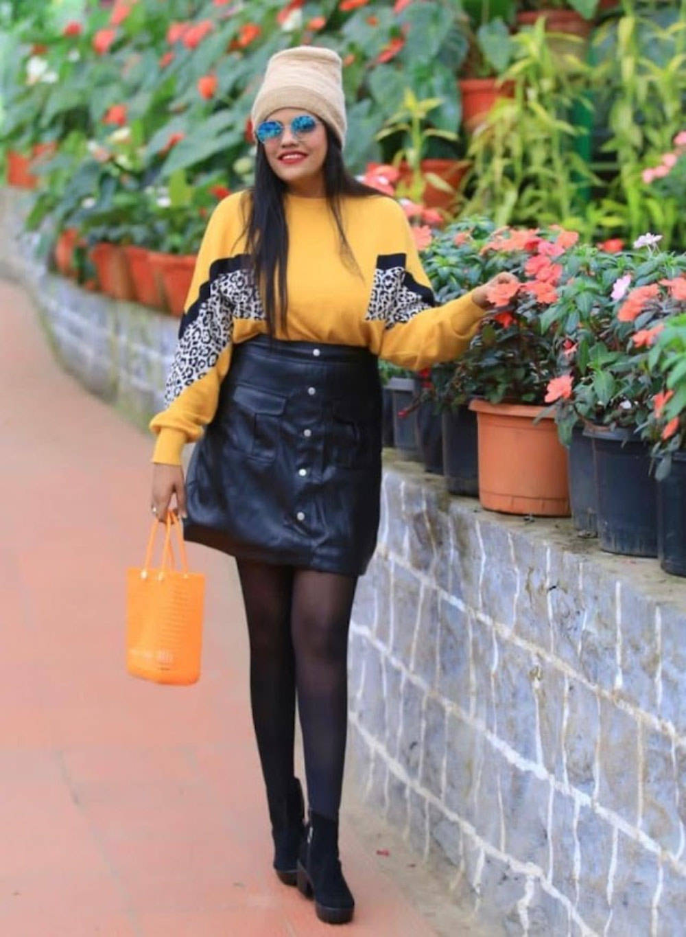 Mihika in a wig post hairfall 1-mihika-cancer