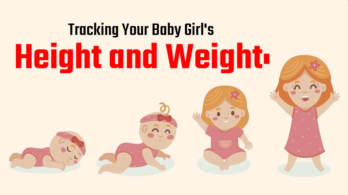 Baby Girl Height and Weight Growth Chart for 12 to 24 Months From Paediatrician
