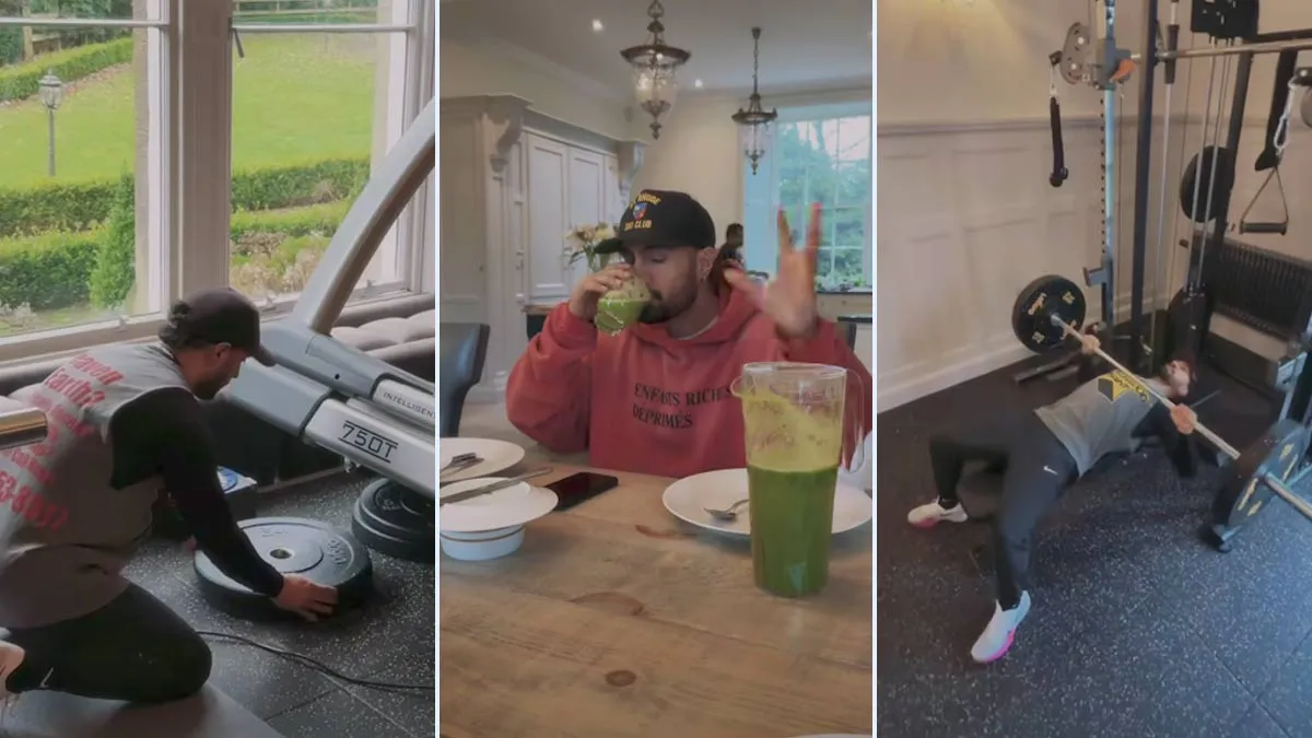 Inside Diljit Dosanjh's Workout Routine: Treadmill Incline Jog and Dumbbell Press with a Power-Packed Morning Drink