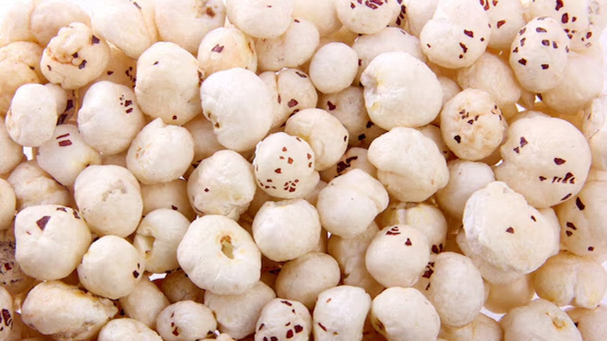 Farmers harvesting makhana