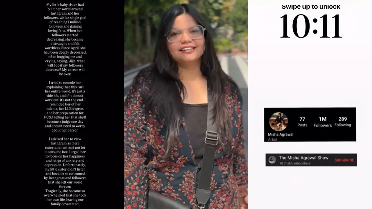 Misha Agrawal’s Suicide Reason Revealed By Sister, Claims Depression Due To Social Media Followers Count