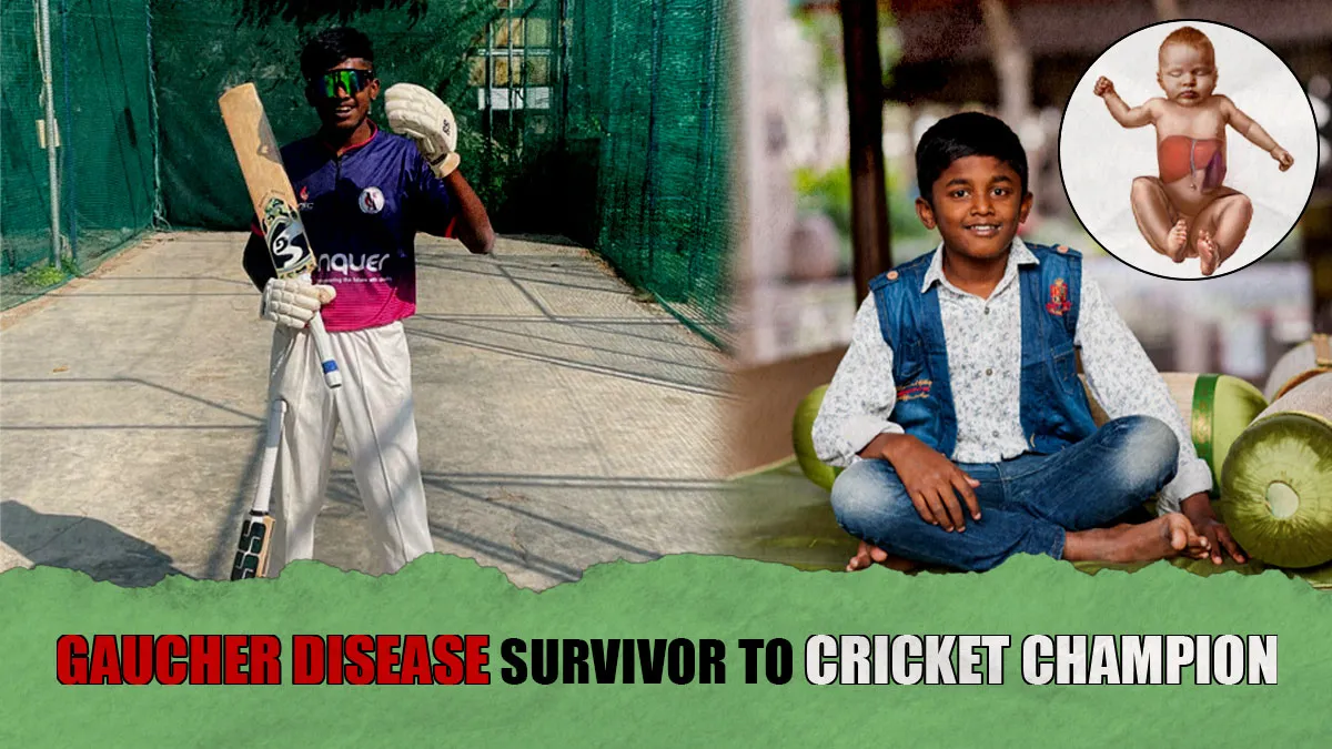 Diagnosed with Gaucher Disease At The Age of 5 months, Prajwal Now Shines as a State-Level Cricket Star
