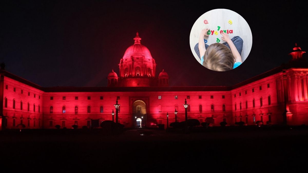 To Raise Awareness About Dyslexia, Rashtrapati Bhavan and Government Buildings Illuminate Red to Erase Stigma