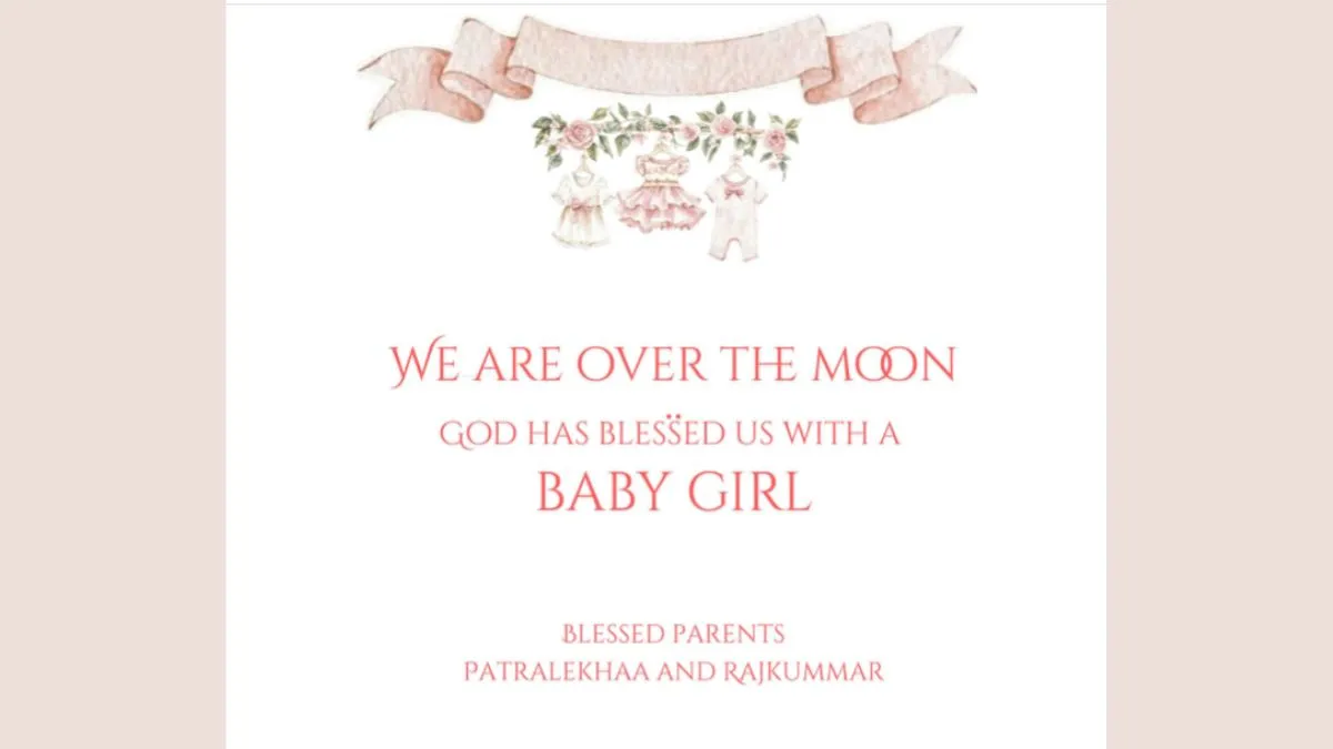 Rajkummar Rao and Patralekhaa Become Parents To A Baby Girl