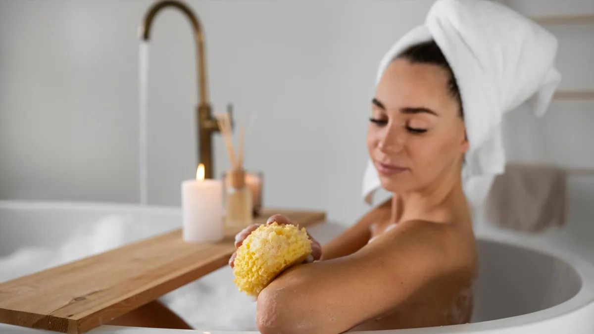 Your Bath Sponge Is A Germ Factory — Dermatologist Warns