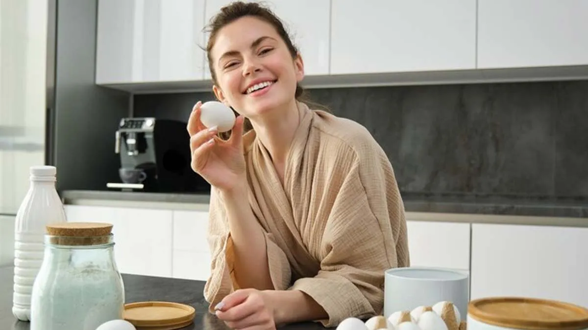 raw boiled fried eggs 3