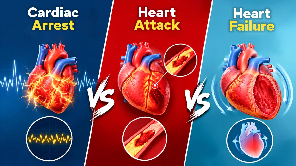 Cardiac Arrest vs Heart Attack vs Heart Failure: Key Differences Explained By Cardiologist