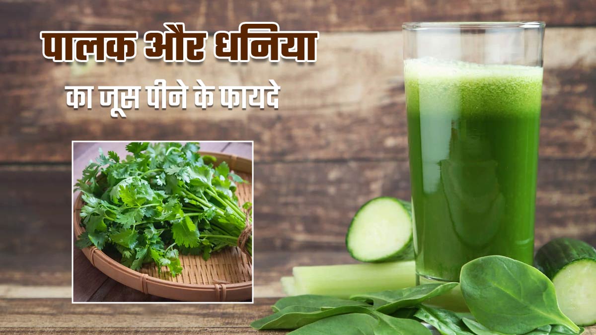 रोज सुबह खाली पेट पिएं पालक और धनिया का जूस, जानें इसके 5 फायदे 

