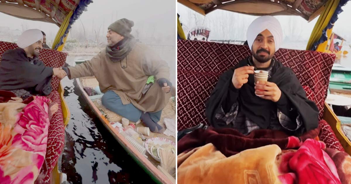 कश्मीर के डल लेक में दिलजीत दोसांझ ने कश्मीरी कहवा का उठाया लुत्फ, सोशल मीडिया पर पोस्ट की वीडियो