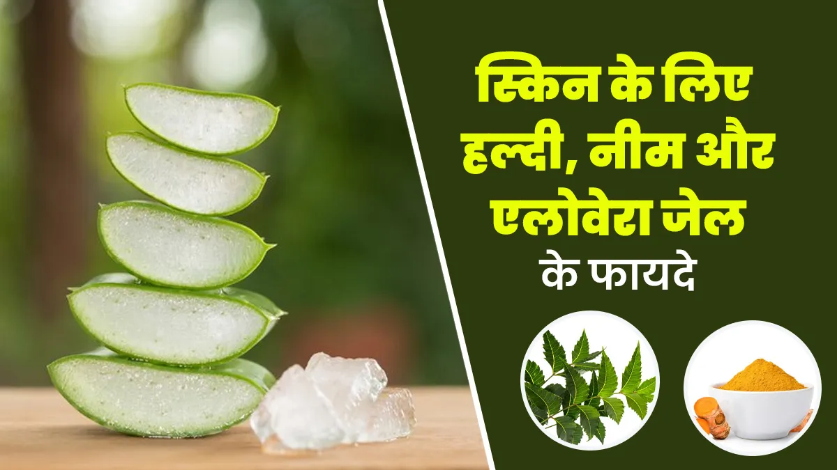 हल्दी, नीम और एलोवेरा जेल मिलाकर चेहरे पर लगाएं, स्किन को मिलेंगे कई फायदे