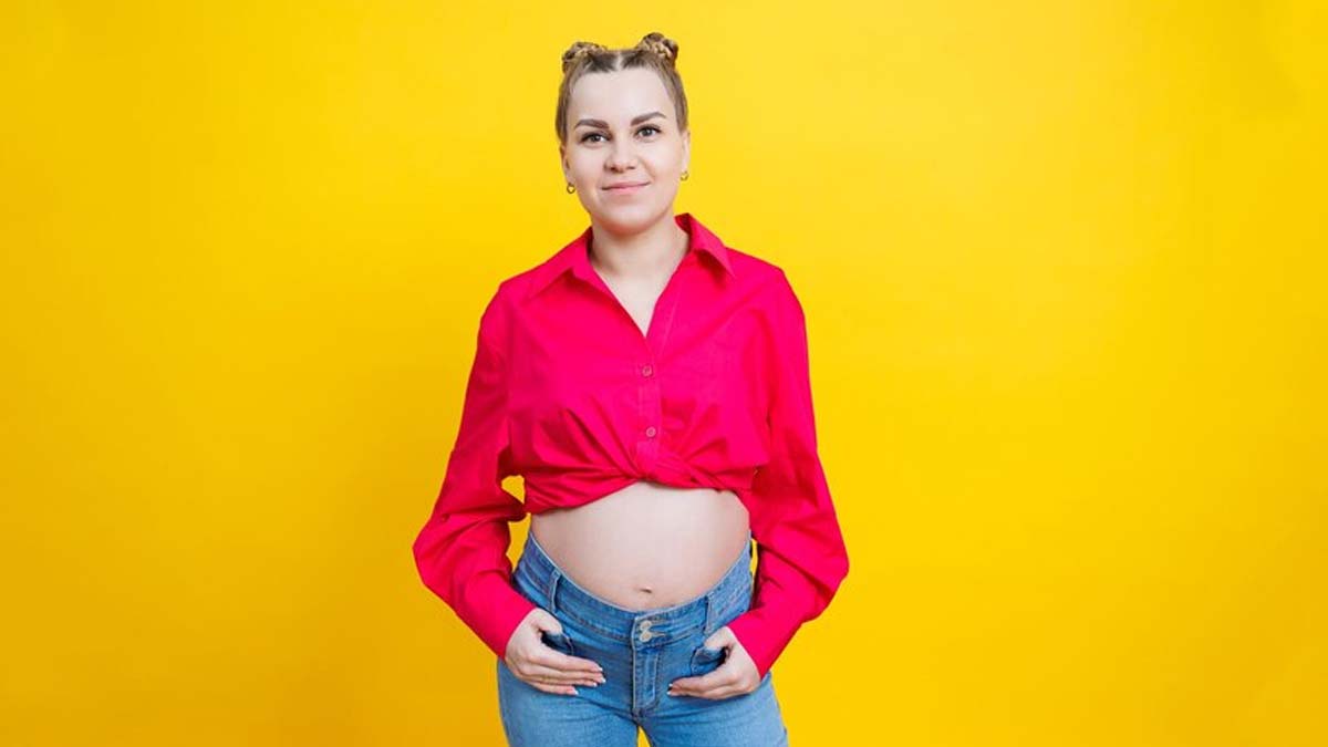 Pregnancy belly not visible