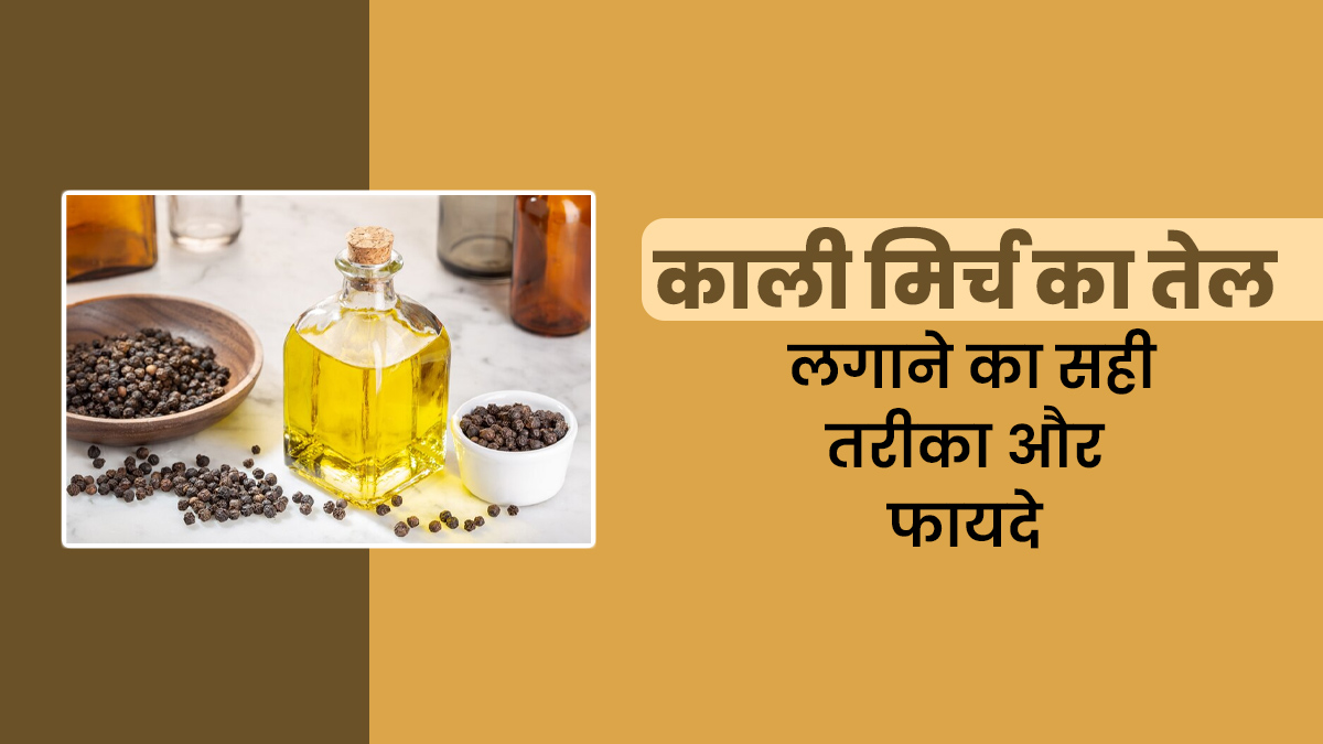 काली मिर्च का तेल लगाने का सही तरीका और फायदे, आयुर्वेदाचार्य से जानें