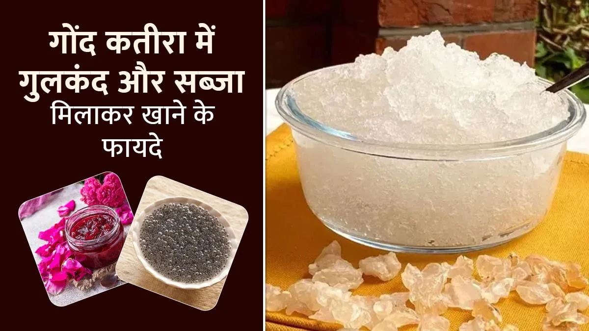 गर्मियों में फायदेमंद है गोंद कतीरा, गुलकंद और सब्जा का मिश्रण, जानें सेवन का सही तरीका