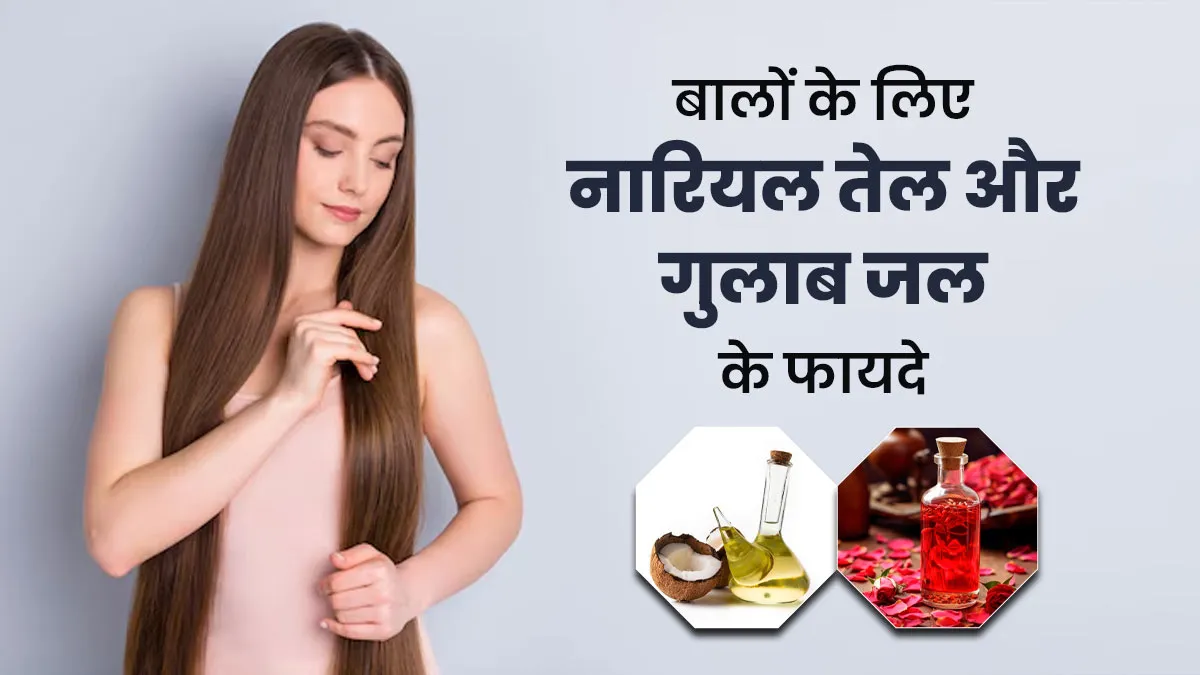 कमजोर और टूटते बालों में लगा सकते हैं नारियल तेल और गुलाब जल, जानें इसके फायदे