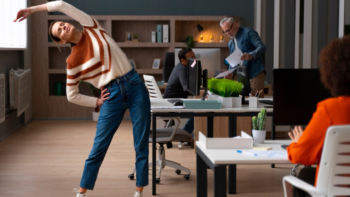 yoga poses for office workers