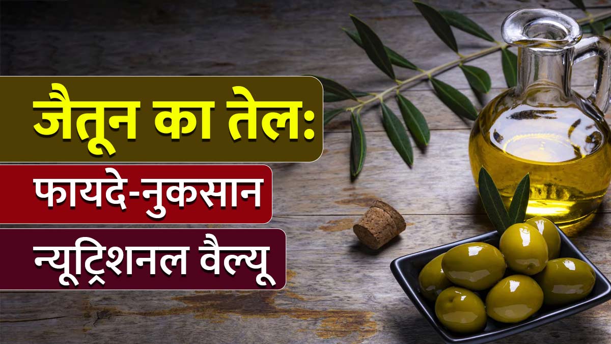 सेहत का खजाना है जैतून का तेल, जानें इसके फायदे-नुकसान और न्‍यूट्र‍िशनल वैल्‍यू