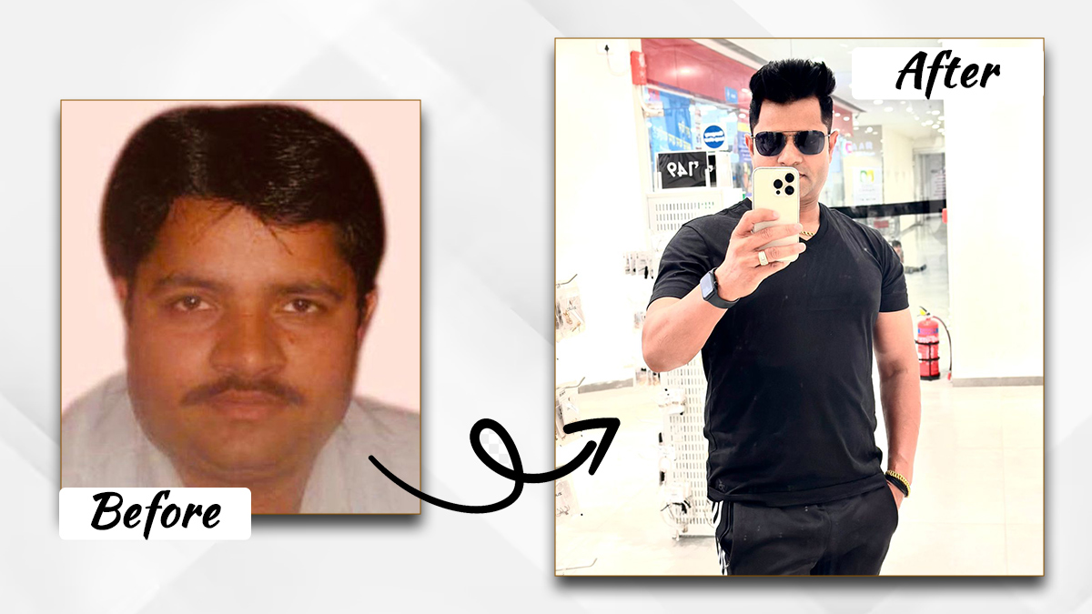 weight loss fat loss transformation of arvind kumar yadav lost 3 kilos major difference in looks built muscles know 2