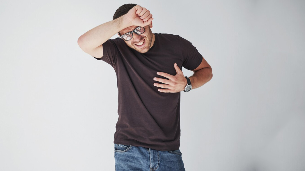 Is no sweating concerning-inside