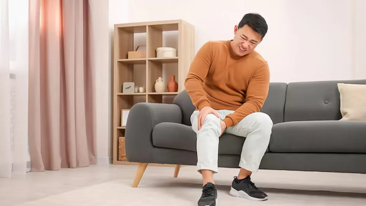 why knees stiff after getting up