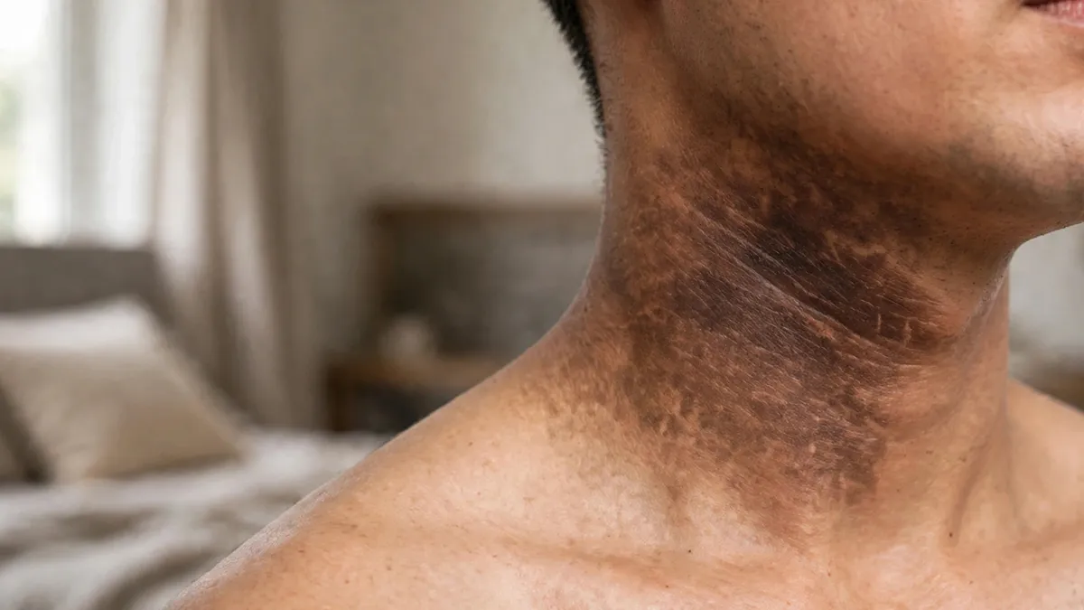 Dark And Thick Skin On Neck
