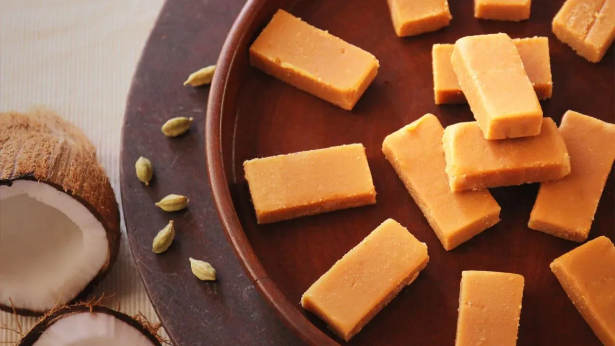 Coconut mysore pak: நாவில் கரையும் சுவையான தேங்காய் மைசூர் பாக்! இப்படி செஞ்சி பாருங்க