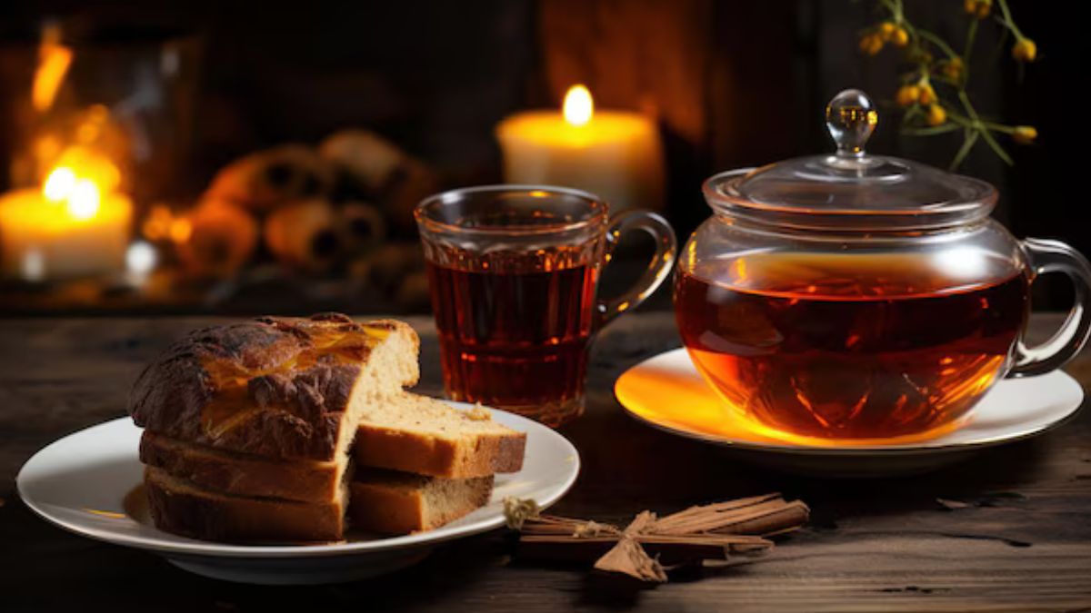 drinking herbal tea daily in the morning