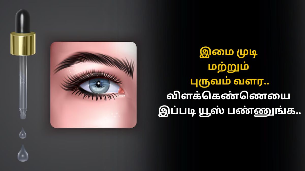 இமை முடி மற்றும் புருவம் வளர.. விளக்கெண்ணெயை இப்படி யூஸ் பண்ணுங்க..