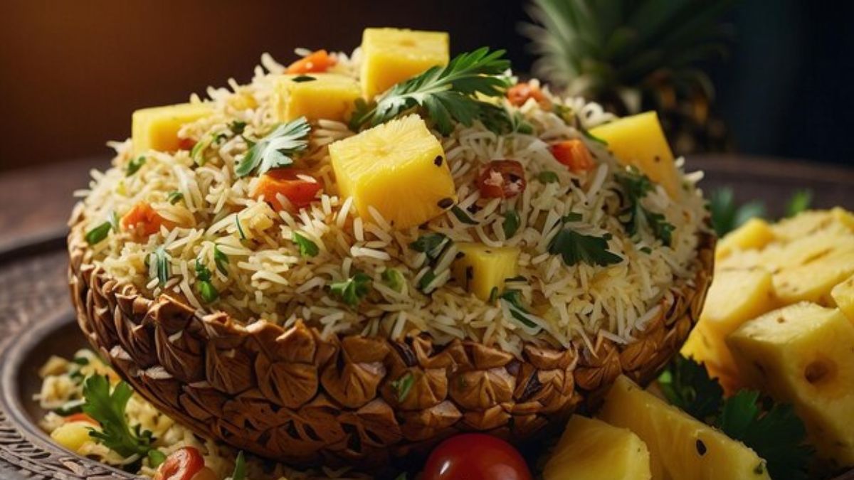 Pineapple Biryani: சுவையான பைனாப்பிள் தம் பிரியாணி செய்வது எப்படி? இதோ ரெசிபி!