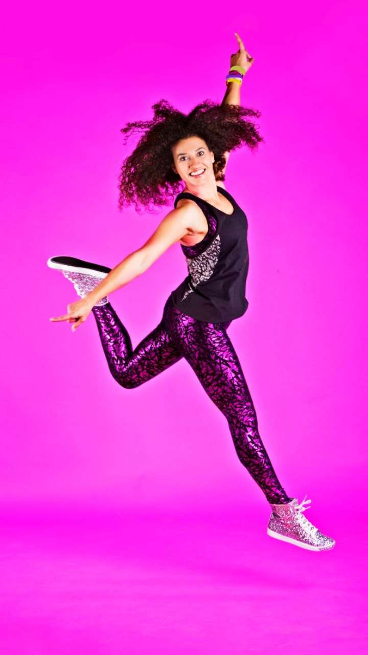 Premium Photo | Dancer at zumba fitness training in dance studio